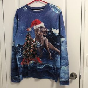 Men’s XL Ugly Christmas sweater. DINOS